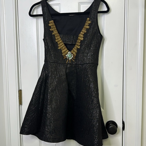 Twelfth Street by Cynthia Vincent Black Fit and Flare Mini Cocktail Dress - Picture 5 of 7